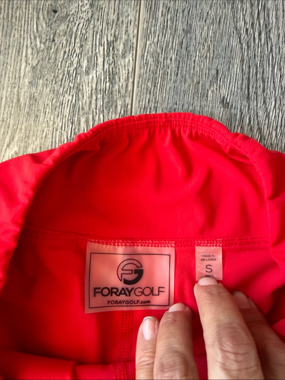 Women’s Red Skater Skirt with Subtle Logo - Picture 2 of 14